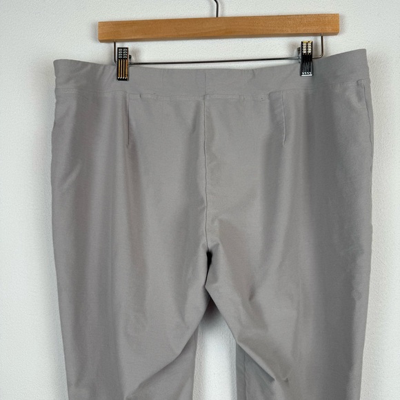 Eileen Fisher Stretch Crepe Knit Pull-On Straight Leg Pant Silver Grey XL - Picture 5 of 11